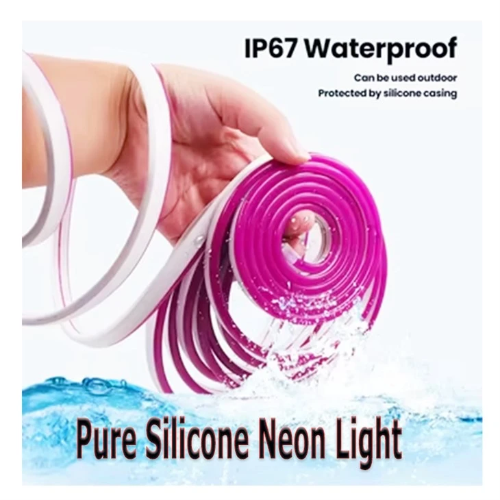 Vodotesné LED neónové svetlo z čistého silikónu IP67